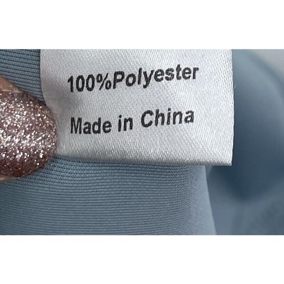 NWT Misslook Sz 4XL Blue Tie Mock Neck Sheath Dress NEW - Picture 8 of 8